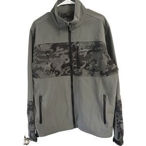 MEN'S PELAGIC INSULATOR SOFTSHELL JACKET HYDRO-REPELS STAIN WATER GRAY LARGE